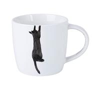 Maxwell & Williams DX1221 Tazza da caffè 400 ml - Serie Feline Friends - Porcellana bianca gatto appeso on in confezione regalo