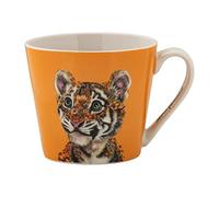 Maxwell & Williams DX1280 Tazza da caffè rotonda Tiger 370 ml - Tazza in porcellana Wild Planet con motivo animale colorato, confezione regalo