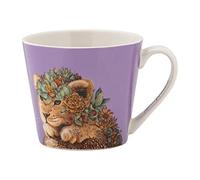 Maxwell & Williams DX1281 Tazza da caffè rotonda Leone 370 ml - Tazza in porcellana Wild Planet, motivo: animali colorati, confezione regalo