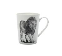 Maxwell & Williams DX0515 - Tazza da caffè alta African Lion, 460 ml, in ceramica, in bianco e nero, motivo: animali, in confezione regalo