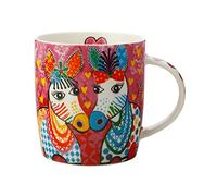 Maxwell & Williams Love Hearts Tazza in Porcellana Dipinta con Animali, Motivo “Zebra a Zig Zag”, Confezione Regalo, Colore Rosa, 370 ml