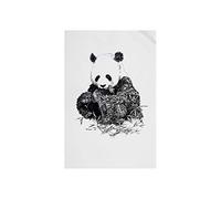 Maxwell & Williams Marini Ferlazzo Asciugamano da Tè con Disegno di Panda Gigante, 100% Cotone indiano, Bianco, 50 x 70 cm