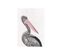 Maxwell & Williams Marini Ferlazzo Birds Strofinaccio da Cucina in Cotone Stampato con Pellicano Australiano, Colore Nero / Bianco, 50 x 70 cm