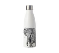 Maxwell & Williams Marini Ferlazzo Borraccia Termica in Acciaio Inox con Doppia Parete Isolante, Motivo Elefante Africano, Colore Bianco 500 ml