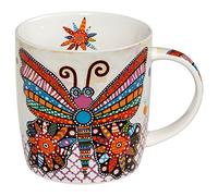 Maxwell & Williams - Tazza con mucca Betsy, in porcellana, multicolore, Porcellana, Flutter (Butterfly)
