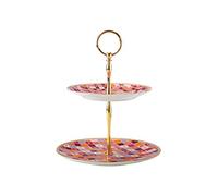 Maxwell & Williams Teas & C's Kasbah Alzatina per Dolci a 2 Piani in Porcellana, Confezione Regalo, Colore Rosa
