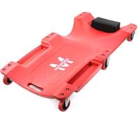 MaxWorks 50874 - Carrello per garage in plastica con poggiatesta imbottito e doppio vassoio per attrezzi, 136 kg