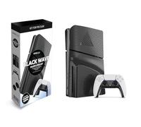 Maxx Tech PS5 Slim Faceplates Black Wave (5pcs) + Controller faceplate + 2 Thumb Grips