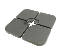 MaxxGarden Supporto per Ombrellone - Set di 4 Pesi per Supporti per Ombrellone, 50 x 50 x 7,5 cm, da Riempire con Acqua o Sabbia, Fino a 100 kg