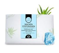 MaxxGoods Cuscino cervicale 42x70cm in bastoncini di schiuma gel con rivestimento Aloe Vera - Cuscino rinfrescante con schiuma morbida rinfrescante - cuscino rinfrescante per la testa - per chi dorme