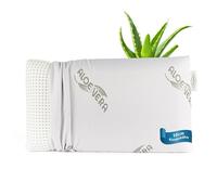 MaxxGoods Cuscino ortopedico per cervicale in schiuma di gel Visco e rivestimento in aloe vera, traspirante, per supporto HWS e dolore al collo per bambini e addominali (70 x 42 x 10 cm)