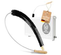 MaxxGoods Spazzola per Caloriferi - 120 cm - Spazzole per Pulizia Radiatore con Setole di Pelo di Capra - Pulisci Termosifoni Flessibile Lungo - Spolverino Cattura Polvere per Radiatori
