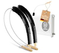 MaxxGoods Spazzola per Caloriferi - 2 pezzi - 120 cm - Spazzole per Pulizia Radiatore con Setole di Pelo di Capra - Pulisci Termosifoni Flessibile Lungo - Spolverino Cattura Polvere per Radiatori