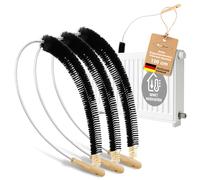 MaxxGoods Spazzola per Caloriferi - 3 pezzi - 120 cm - Spazzole per Pulizia Radiatore con Setole di Pelo di Capra - Pulisci Termosifoni Flessibile Lungo - Spolverino Cattura Polvere per Radiatori