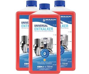 Maxxi Clean | Anticalcare Universale per tutte le Macchine da Caffè, altri Elettrodomestici e anche per Bagno & Cucina | Adatto a tutte le Marche e Modelli | Dissolvitore di Calcare (3x 750 ml)