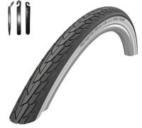 maxxi4you 1 x Schwalbe RoadCruiser Active K-Guard bianco/Reflex 42-622 (28 x 1,60) con leva per pneumatici maxxi4you