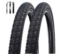 maxxi4you 2 x Schwalbe Energizer Plus Tour Performance GreenGuard Nero/Reflex 55-622 (28,0 x 2,15) con leva per pneumatici maxxi4you