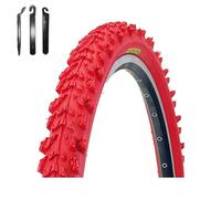 Maxxi4you - Set di 1 copertone per bicicletta Kenda K-829 Psycho 24" MTB, rivestimento rosso 50-507 (24 x 1,95) con 3 leve per pneumatici