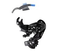 maxxi4you Shimano Tourney ERDTY300B - Deragliatore a 6/7 posizioni con supporto, inclusa spazzola per catena per bicicletta