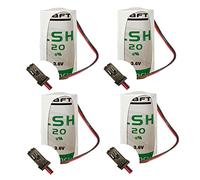 Maxxistore - Saft 4 batterie litio Antifurto Allarme Elkron Bat80009-3,6 V 13AH - LSH20 - ER34615M - Connettore AMP MODU II 280358-0