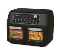 MAXXMEE Friggitrice ad aria calda a doppia camera, 11 litri, intelligente combinazione di forno ad aria calda, grill e friggitrice con 2 vani XXL da 5,5 litri, pannello di controllo digitale e