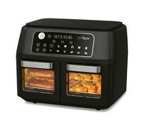 MAXXMEE Friggitrice ad aria calda a doppia camera, 11 litri, intelligente combinazione di forno ad aria calda, grill e friggitrice con 2 vani XXL da 5,5 litri, pannello di controllo digitale e