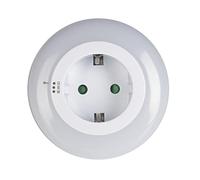 MAXXMEE Luce notturna a LED, con sensore di luce automatico, lampada da parete a scelta con luce bianca, blu o verde, interruttore per il controllo dei colori LED [bianco]