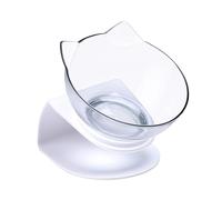 maxxpro Ciotola per cibo gatto - Ciotola per gatti - Piedini antiscivolo rialzati - Accessori per gatti - Ciotola per gatti 350 ml - 13,5 x 12,5 x 14,5 cm - Bianco