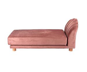 maxxpro Divano per Cani e Gatti - Rosa - alzato con Gambe in Legno - Materiale Velluto - 90 x 44 x 34 cm - Gatti e Cani Fino a 80 kg