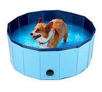 Maxxpro Piscina per cani pieghevole - antiscivolo - valvola di scarico - Ø 80 cm - blu