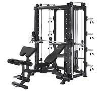 MAXXUS® Multipower Palestra 10.1, Lat Machine, Panca Pesi, Max 300 kg | Smith Machine multifunzione con stazione dip, trazioni, remata, cavi regolabili, leg curl e supporto per sacco da boxe