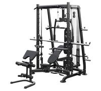 MAXXUS Multipower Palestra 8.1 - con Lat Machine, in Acciaio, Maniglia Canottaggio, Stazione Dip, Panca Pesi - Smith Machine, Multi Gym Multifunzione, Attrezzo, Macchina, Macchinari, Rack