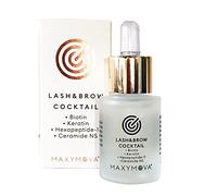 MAXYMOVA Lash & Brow Cocktail, fluido finale professionale per trattamento laminazione ciglia e sopracciglia, nutriente, rigenerante e stimolante ricrescita, 15 ml