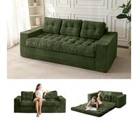 MAXYOYO Divano letto da pavimento, larghezza 190 cm, con cuscino, pieghevole 2 in 1, 3 posti con funzione di sonno, superficie 101 x 196 cm, per soggiorno, camera da letto, lounge