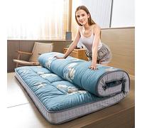 MAXYOYO, Futon/materasso giapponese da pavimento imbottito, trapuntato, pieghevole, traspirante, in cotone, adatto come topper, tatami, letto per gli ospiti (magnolia, 90 x 190 cm)