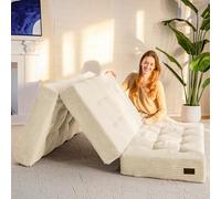 MAXYOYO Materasso Pieghevole a 2 Posti, Spessore 15 cm, Divano Letto Futon Convertibile, Materasso per Ospiti, Letto Aggiuntivo,150x200