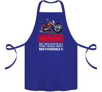 May Avvio Parlando About Moto Divertente Cotone Grembiule 100% Biologico