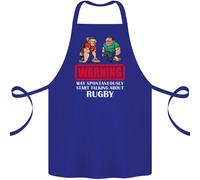 May Avvio Parlando About Rugby Giocatore Divertente Cotone Grembiule 100%