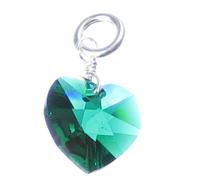 May Birthstone Crystal charm in argento sterling .925 x 1 Birthstones