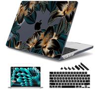 May Chen per MacBook Pro 14" 2026 M5 M4 M3 M2 M1 Pro/Max Chip, rilascio 2026 2025-2021, modello A3427 A3426 A3434 A3112 A3401 A3185, guscio rigido in plastica con copertura per tastiera, giglio dorato