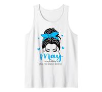 May is My Birthday - Chignon disordinato per tutto il mese, per donne e ragazze Canotta