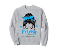 May is My Birthday - Chignon disordinato per tutto il mese, per donne e ragazze Felpa