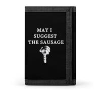 May L Suggest The Sausage Portafoglio a tre ante carino porta carte di credito pochette portafogli per uomo donna, Stile:, Taglia unica