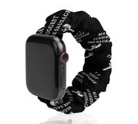 May L Suggest The Sausage Scrunchie Cinturino morbido elastico di ricambio compatibile con Apple Watch, 38mm/40mm, Acciaio inossidabile, Nessuna pietra preziosa