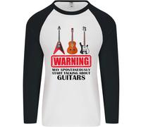 May Start Talking About Guitars Guitarist Uomo L/S Baseball T-Shirt