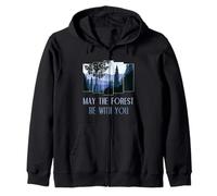 May The Forest BE with You, Maglietta Nature Lover Earth Day Felpa con Cappuccio