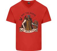 May The Norreno Be With You Divertente Viking Uomo Scollo A V Cotone T-Shirt