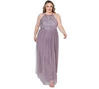 Maya Deluxe Maxi Abito Maya con Scollo all'Americana Vestito per Damigella d’Onore, Moody Lilla, 36 Donna
