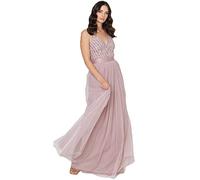 Maya Deluxe Maxi Abito Maya Senza Maniche A Righe Impreziosito Vestito per Il Ballo di fine Anno Donna