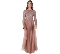 Maya Deluxe Maya Abito Lungo a Maniche Lunghe da Donna Vestito per Damigella d’Onore, Malva, 40